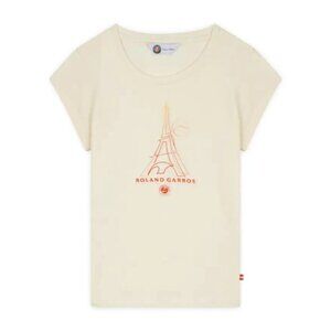 ROLAND GARROS Paris Tennis French Open Ivory T-Shirt Medium